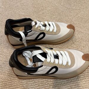 Loewe Women's White and Black Sneakers